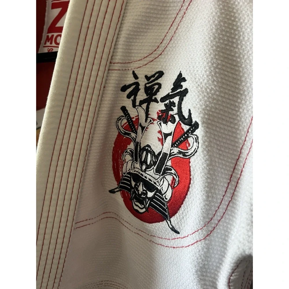 Zen Ki-Monos Enson Inoue BJJ Gi Size M4 White Samurai Sublimated Rashguard Kimon